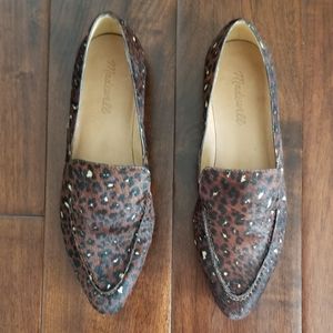MADEWELL "Frances" Skimmer Mini Leopard Calf Hair Loafer - Size 8
